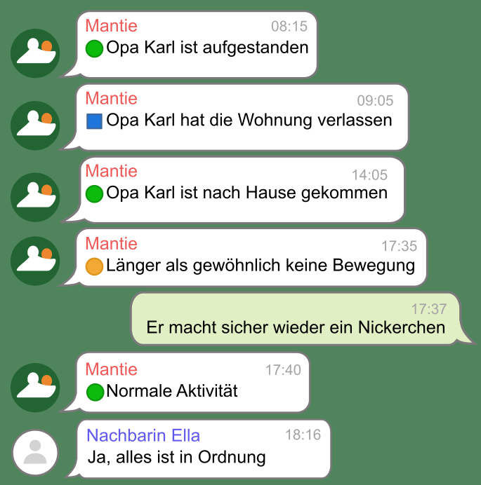 Betreuugspersonen stimmen sich ab im Chat